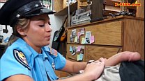Massive tits police officer pawns her vagina and smashed