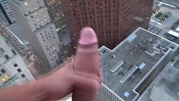 Karlie Montana sucking outside 43rd floor