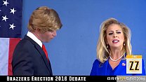 Donald Drumpf fickt Hillary Clayton während einer Debatte