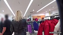 Striking czech teen is seduced in the mall and fucked in pov