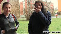Czech girl flashes her ass and screwed