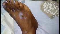 Cum Shower on s. Beauty's Feet