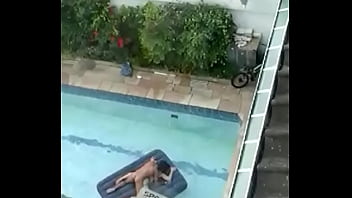 Caught couple having sex in the pool in sao paulo brazil