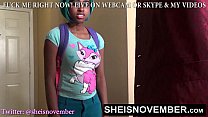 My Crazy Stepdad Punished Me With Cumshot For Lying About Class, Student Gives Kneeling Blowjob And Reverse Cowgirl, Busty Petite Ebony Stepdaughter Sheisnovember Riding Big Dick, Natural Tits And Nipples Out During Taboo Sex on Msnovember
