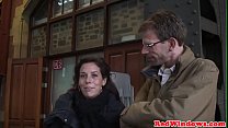 Throatfucked dutch hooker gets spermed