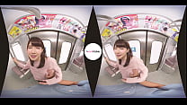Der Glückstag des Straßenbahnfreaks! Japanischer Teenie-VR-Porno