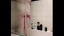 Spycam catches twink in the shower part 1
