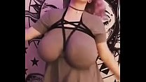 Fat Bbw dancing with her huge breasts