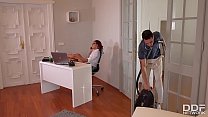Rose Valerie's Anal Office Cleaning With Kai Taylor's Long Pipe