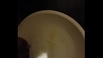 Cumming in plate