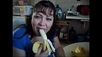 Sucking banana with mirna lorena