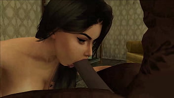 Sims 4 - Samantha Quickly Sucking Off BBC
