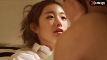 Koreanisch teen - ein nettes paar wird in einem hotelzimmer gefickt