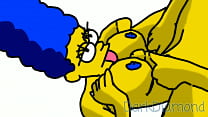 Marge Simpson ayant des rapports sexuels