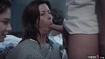 Huge boobs troubled MILF in a 3some with hospital staff