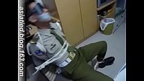 Handsome policeman was tied up and struggling