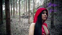 Chapeuzinho Vermelho Tatiana Morales se perde na floresta e é comida pelo lobo especial de halloween