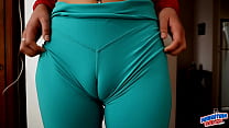 Incredible Ass and Cameltoe Teen Gaping Pussy.