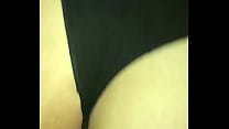 Latina blonde with thong on
