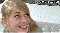 Blonde teen Allie James 3some action with MILF Tanya Tate