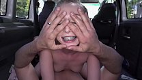 INSANELY cute teen gets fucked in the bus PART 4