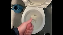 Got hard at work needed a wank and cum in the toilets