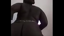 Black chubby Nigerian girl show off her black ass and pussy in a hotel in Lagos