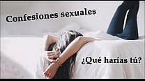 Confissão sexual Trio de amigos. Áudio de voz em espanhol.