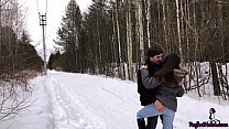 Babe Fantasizes about Teacher and Sex With Him in the Forest