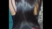 Young girl giving ass on the sofa