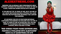 Rotes Kleid Proxy Paige extreme Analfisting & Prolaps mit AlexThorn