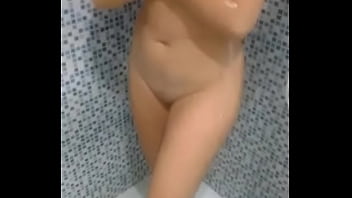 Retro Girl Blowing Hair-Bathroom Spy Cam