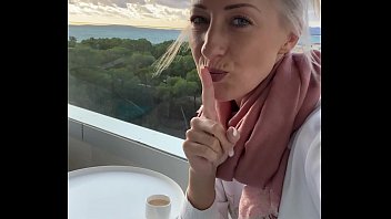 I fingered myself to orgasm on a public hotel balcony in Mallorca! 4 min