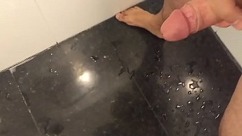 cumming in the bathroom
