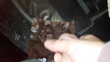 Cum and chocolate muffin