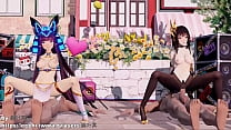 MMD Ramesses and Kangxi sex dance Lupin