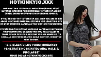 Big black dildo from mrHankey penetrate Hotkinkyjo anal hole & prolapse