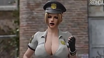 mujer policía quiere mi polla animación 3d