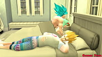 Dragon Ball Porn Hentai Гоку трахает Бульму рядом с Вегетой как горячая жена и изменяет своему мужу, куколду NTR