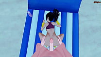 Kale gets fucked at the beach from your POV, titty fuck and missionary creampie - Dragon Ball Hentai.