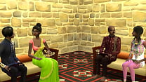 Une mère et un père indiens apprennent à et à à faire un vrai massage