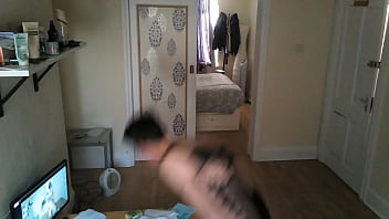 POV - Bisexual Older Bitch Faggot Dressing up for the neighbour to see me on the TV