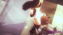 Incredibles Hentai 3D - Violette Sega, pompino, cunnilingus e scopata - Disney manga giapponese anime porno