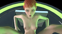 Sexy Gwen na máquina de sexo