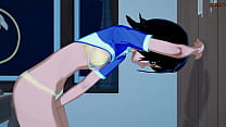 Rukia fingering her pussy until she orgasms - Bleach Hentai.