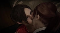 Resident Evil Double Futa - Claire Redfield (Remake) e Claire (Revelations 2) Sex Crossover