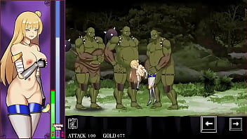 Blonde warrior having sex with orks men in Golden Rp Chronicle new hentai gameplay