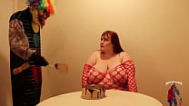 BBW gets stuffed with cake and then fucked expeditiously