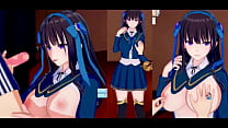 [Eroge Koikatsu! ] Video hentai 3DCG in cui obbediente fresco capelli neri lunghi seni enormi JK (personaggio ori) si strofina il seno