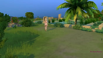 Sims 4 Unschuldige Blondine von einem Fremden auf einer Insel am Pool gefickt, meine echte Stimme